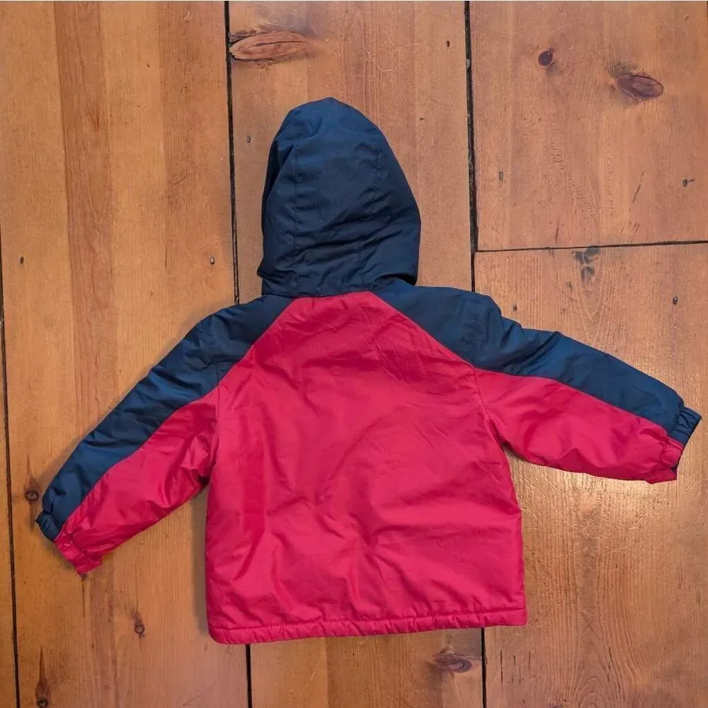 Healthtex 2-in-1 Jacket Coat Size 2t Navy Red Grey Winter Fall Spring Plaid